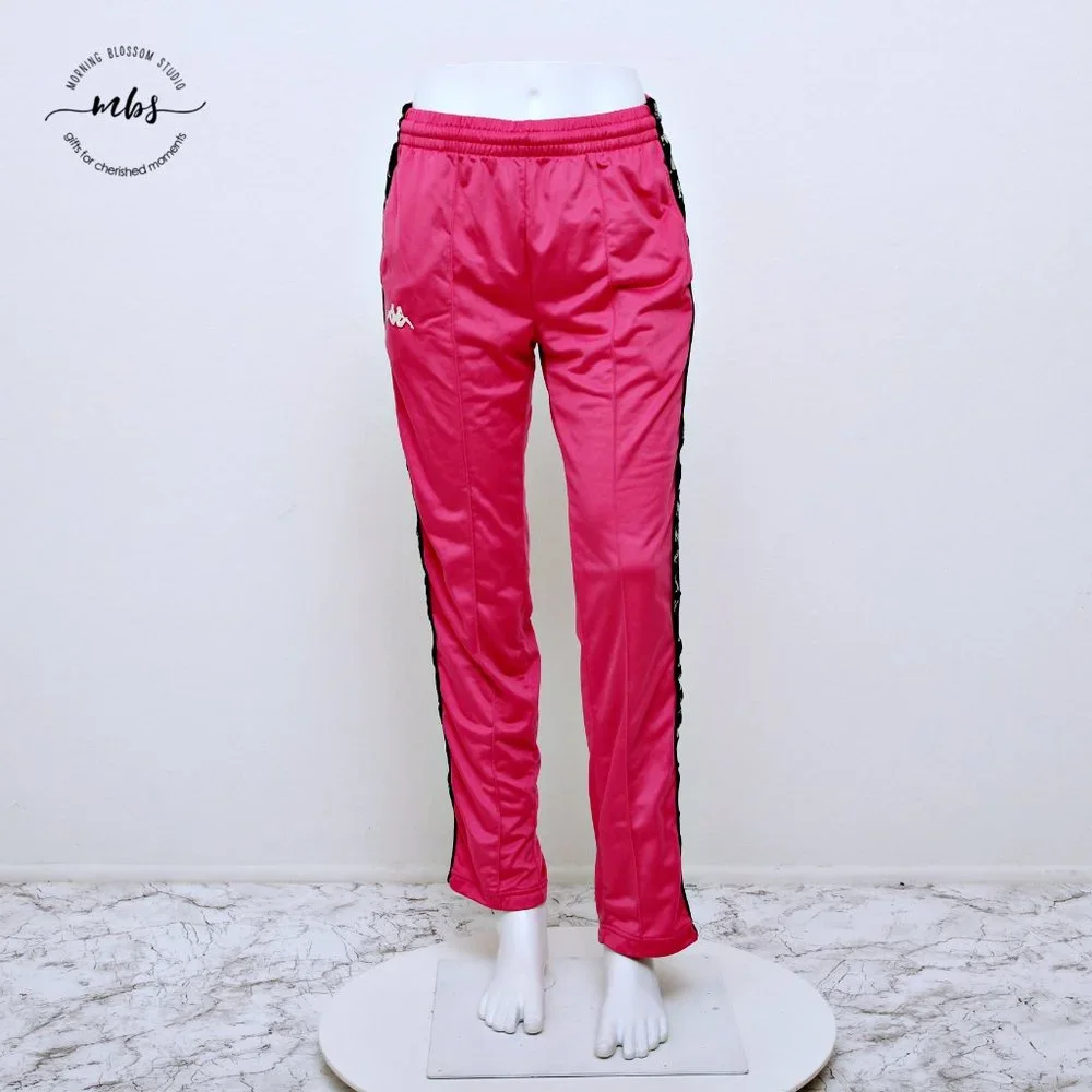Kappa Logo Panel Drawstring High Waist Track Pants_2